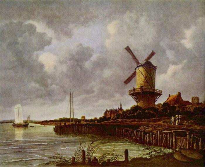 Jacob van Ruisdael Tower Mill at Wijk bij Duurstede, Netherlands, china oil painting image